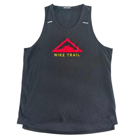 Nike Rise 365 Mens Trail Running Tank Top Dri-FIT‎ Mens Black Medium CT7371-010 - Picture 4 of 9